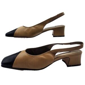 Caressa Leather Shoes Women Slip on Brown Two Tone Size 9 M